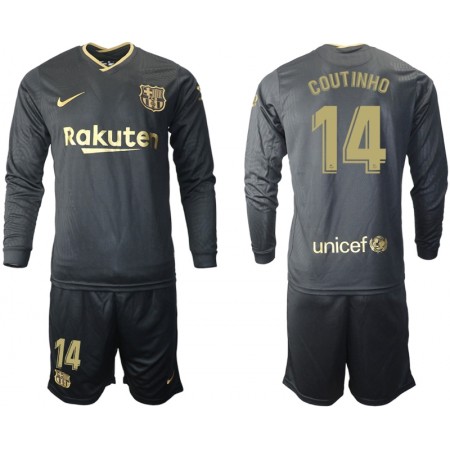 Tenue FC Barcelone Philippe Coutinho 14 Enfant Exterieur 2020-2021 Maillot de Foot ML